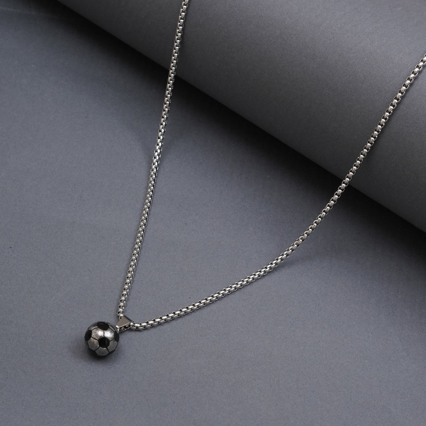 Football Pendant With Chain