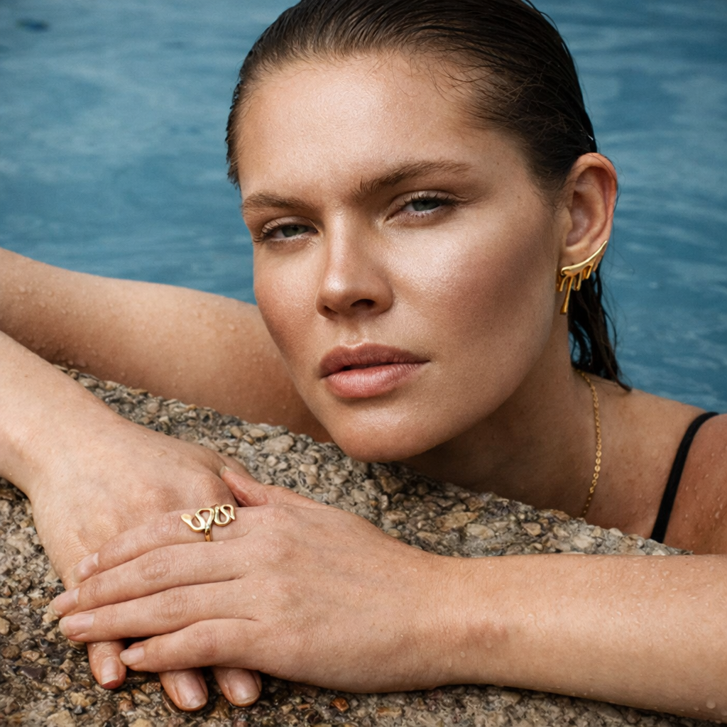 Irregular Gold-Plated Earrings