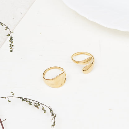 Nyssa Set Of Two Gold-Plated Rings